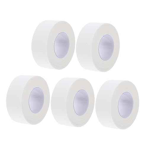HOODANCOS Silicone First Aid Gauze Tape Breathable Cotton Scar Self Adhesive Fixing Bandage 5 Rolls Easy to Tear