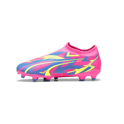 PUMA Kids Boys Ultra Match Ll Energy Firm GroundArtificial Ground Soccer Cleats - Blue, Pink - Size 2.5 M3