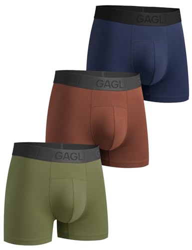 gagli® Boxershorts Herren, Weiche Unterhosen Männer, Atmungsaktive Herren Unterhosen mit Comfort Flex Bund, Feuchtigkeitsableitend Boxershorts Herren 3er Pack