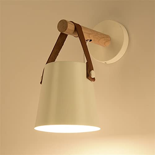 Encuentra reviews de Luz de lectura LED dormitorio que puedes comprar esta semana. 33 Lámpara de pared moderna Madera Hierro Led Aplique Decoración Dormitorio Iluminación Estudio de cabecera Cuero Pasillo Pasillo Lectura Luz interior (Color: Blanco Tamaño