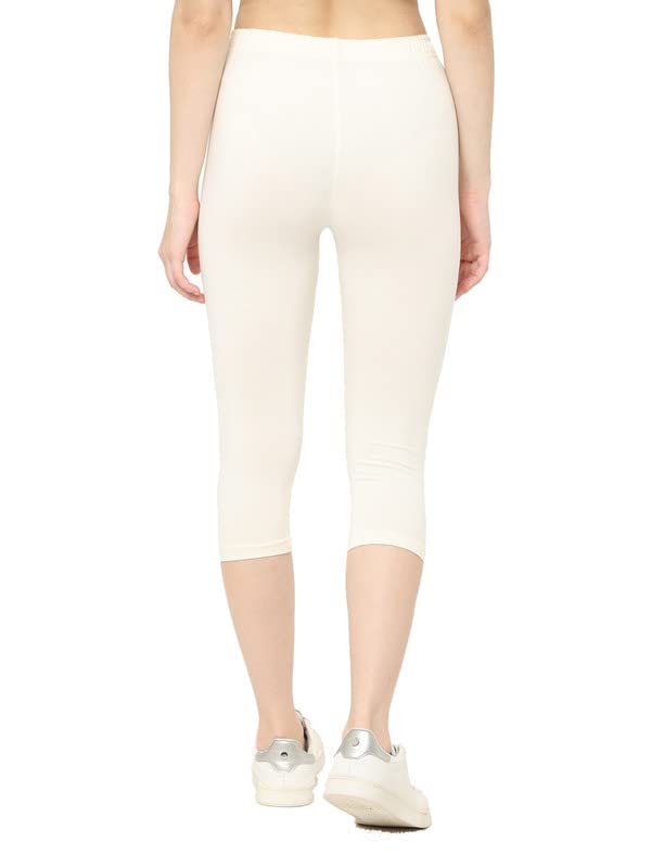 Image of Robinbosky Premium Stretchable Cotton Capri Legging for Women | Suitable for Formal wear & Casual wear | High-End Elastic Makes. The Leggings Squat Proof and Durable for Travel, Yoga, & Workout.