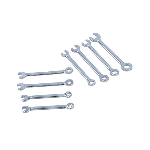 8pc Mini Metric MM Stubby Combination Spanners Wrenches 4mm – 9mm