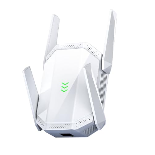 2025 WiFi Extender Signal Booster, Long Range Wireless Repeater Amplifier with Ethernet Port, for Home, Outdoor, Covers Up to 20000 Sq, Dual Band, Works with All Router, Quick Setup