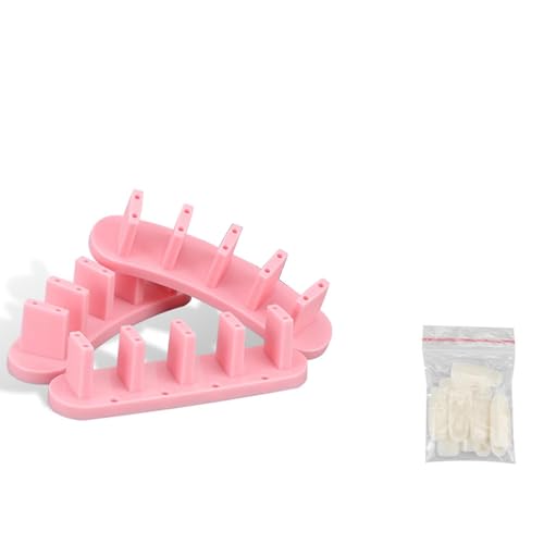 Soporte acrílico para arte de uñas 3x3 con 10 uñas postizas miniatura 4