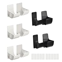 Smloplom Küchenschrank Organizer, 10 Stück(5 Paare) Wandmontierter Müllbeutelhalter, Kein Bohren erforderlich Müllsackhalter, Aufbewahrungsbox Küche für Backpapier, Folien und Müllsäcke, Weiß+Schwarz