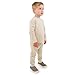 JAN & JUL Thermal Base Layer Top for Toddler Boys or Girls (Oatmeal, Size 3T)