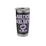 Justice for Kelsey Fitzsimmons Bold Purple Tee for Women Stainless Steel Insulated Tumbler