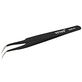 Länge: 12cm Antistatische Pinzette / gebogener Kopf / für Handy & Kleinelektronikreparaturen / universell verwendbar