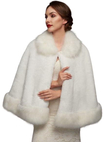 Patakadevi Snow White Fur Cape-image-44