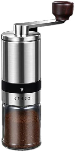 Manual coffee grinder, 6-8-grinding, Hand Coffee Grinder Portable Hand Crank Conical Coffee Bean Grinder Mill for Camping Travel, 6-8 Adjustable Setting (6 Adjustable Setting)
