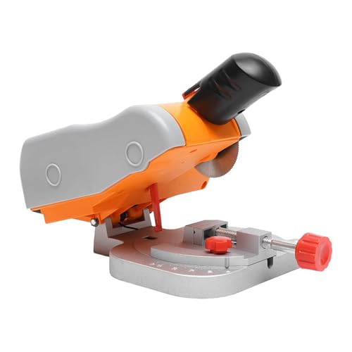 Benchtop Cut-Off Saw Miniature Compound-Cutting, Hobby Crafts Mini Cuts Wood Metal Home Tools, Max 45° Adjustable Small Electric Table Saw, 110V 60 Hz 7800R/Min