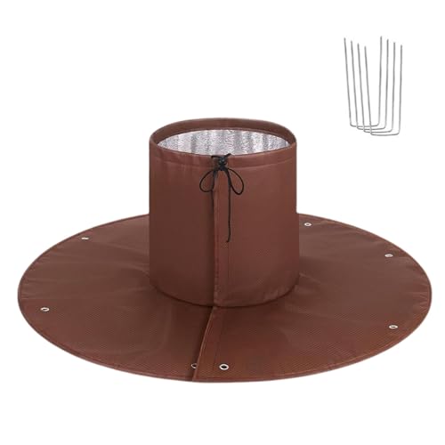 Protección térmica para raíces de plantas, raíces de árboles, manta para arbustos, jardín, parque infantil, piscina, macizos de flores, pasillos, parque de invierno, reutilizable y fácil de instalar