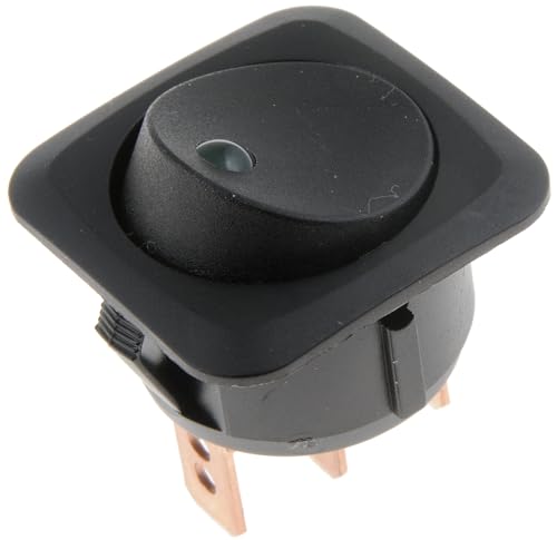 Dorman 84883 Rocker Switch - Black Body/Green LED Glow/Round Style Universal Fit
