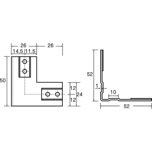 Image of TRUSCO AFK-2 Reinforced Hardware for 1.0 inch (25 mm) Aluminum Frames, LW Type
