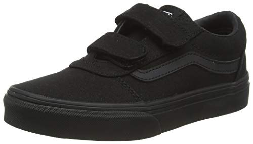 Vans Ward V-Velcro Canvas, Sneaker Unisex niños, Negro Lona Negro Negro 186, 29