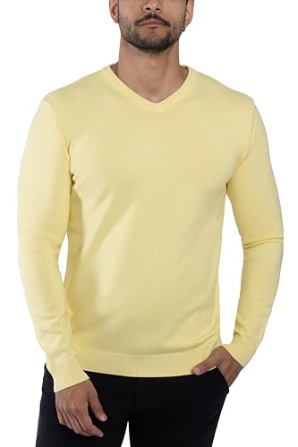 X RAY Mens V Neck Sweater, Basic Slim Fit Pullover, V-Neck Dress