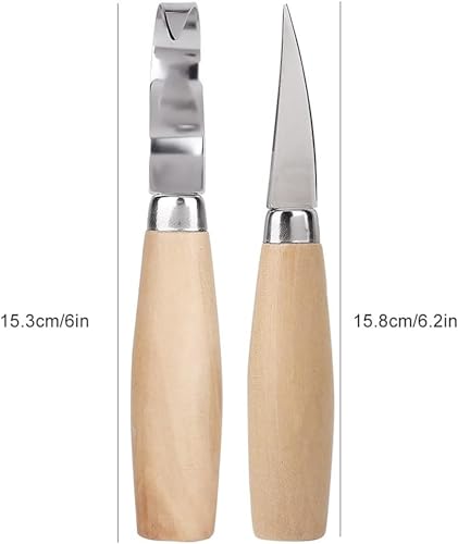 Image of Wood Carving Tools, 2Pcs Carving Set for Whittling Wood Crafts, Wood Carving Tools Set,Ergonomic Handle for Comfort,Sharp for Soft /Hard Woods,Ideal for Beginners and DIY Hobbyists