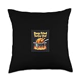 Deep Fried Turkey Chef Deep Fried Turkey Throw Pillow
