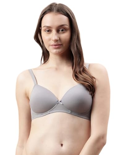Image of Marks and Spencer Womens Cotton Mix Plain Sweetheart Neck Bra T33 3208K 34 DD Mercury