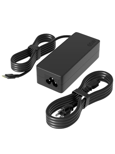 PowerPortnerLink 65W USB-C Charger Compatible with Lenovo Thinkpad, Yoga, Ideapad, Chromebook, ThinkBook Series Laptop Replacement Adapter
