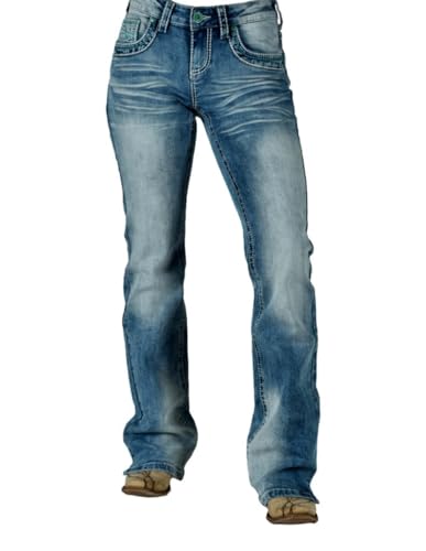 Cowgirl Tuff Women's Turquoise DFMI Jeans & Cooling Towel Bundle