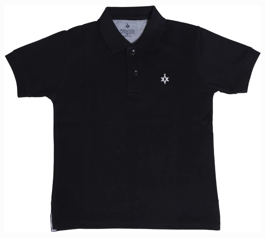 Image of Boys Cotton Matty Polo T-Shirt Combo - Pack of 2, Soft Textured Fabric, Half Sleeves, Casual Wear