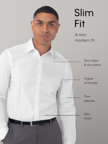 Calvin Klein Men's Dress Shirt Slim Fit Non Iron Stretch Solid4