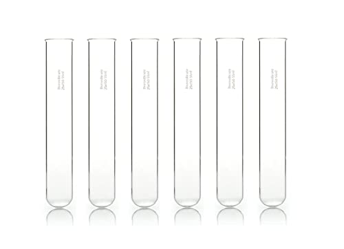 Image of RG- Borosilicate glass Test Tube 25mm x 150 mm, Capacity 55 ml (Boiling Tube) with Rim (6)