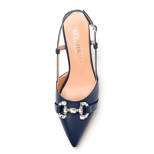 Women‘s Pumps, Slingback Buckle Pointed Toe Shoes for Women, Fashion Stiletto Heel Slingback Pumps for Party Wedding Daily Office3