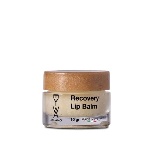 EYWA Milano - Recovery Lip Balm - Bálsamo labial rellenador e hidratante de noche - Máscara de labios efecto relleno con aceite de ricino y mantequilla natural - Tratamiento labial vegano Made in