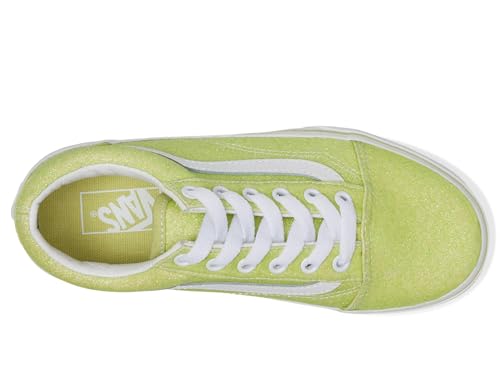 Image of Vans Men's Kid Old Skool (Little Kid), Glitter Lime Sherbet, 1.5 Medium