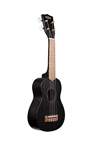 kala ka-15s-blk satin mahogany soprano ukulele - black bundle with hard case tuner austin bazaar instructional dvd and polishing cloth