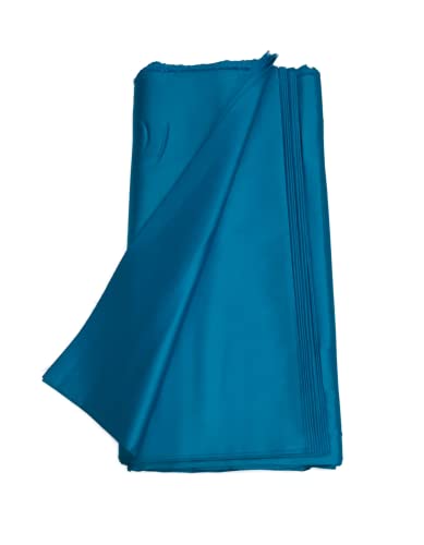 Image of BKRKJ Women's Cotton Silk Unstitched Fabric by Meter for Sewing Suit Salwar Chudidar Patiyala Shirt Kameez Blouse Kurta Pyjama Pathani jam Glace (5 Meter, Firozi Blue)