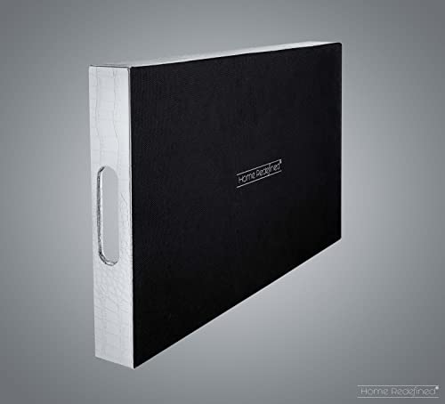 Home Redefined HT002 18 Inchx12 Inch Rectangle Alligator Faux Leather Decorative Serving Tray thumb #4