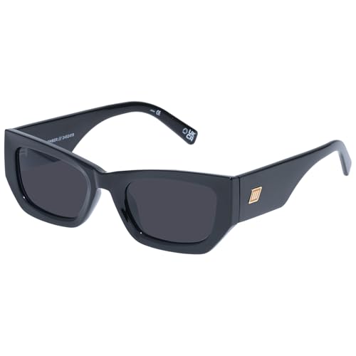 Le Specs Beachcomber Sunglasses - Black, D-Frame, Women's, Minimalist Sleek