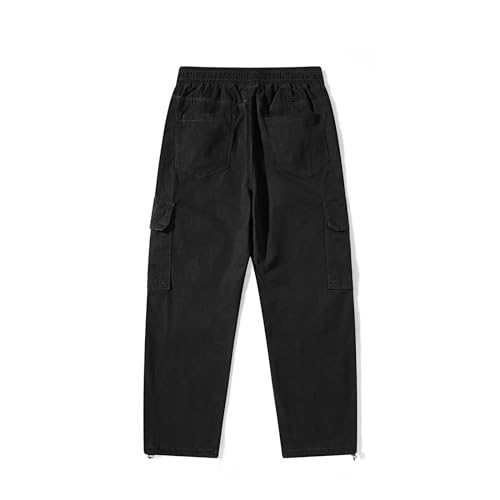 Image of Girls Cargo Pants Kids Pants Khaki Elastic Ankles Wide Leg Teen Streetwear Trendy Jogger Sweatpants