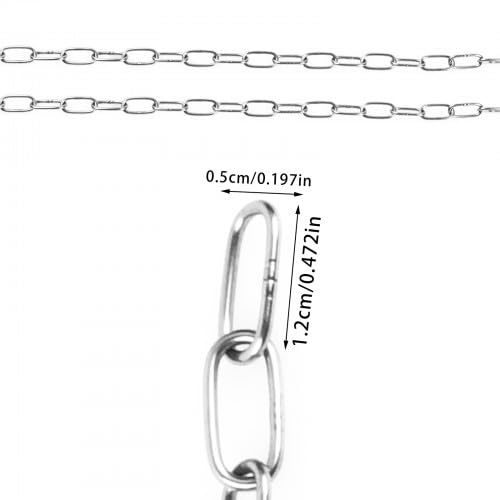 8 meter 1.2mm Kette Edelstahl 304 Hochbelastbare Geschweißte Kettenglieder zum Aufhängen von Zäunen, Edelstahlkette Starke, Stahlkette Schwenkkette Kette aus Stahl, Maximale Belastung 10KG