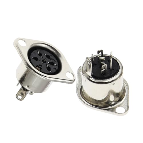 Conector MIDI hembra DIN de 8 pines para montaje en panel de chasis de alta fidelidad