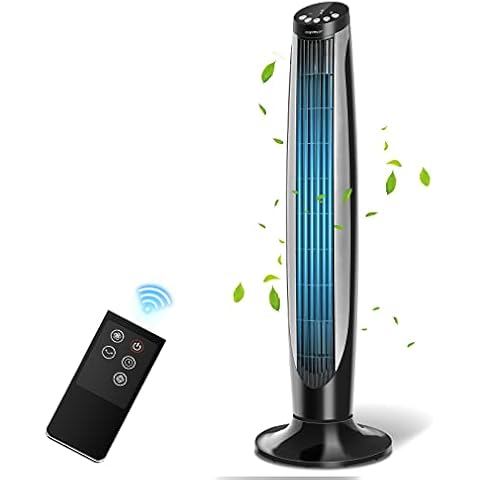 Aigostar Eiffel - Ventilador de torre con mando a distancia, 3 modos y 3 velocidades Cover