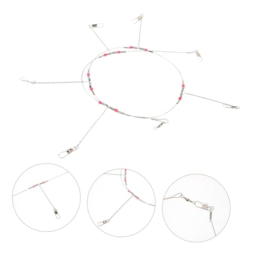 Abaodam Durable Wire Fishing Leaders con Anzuelos miniatura 4