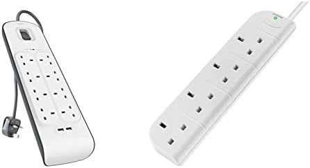 Belkin SurgeCube USB Plug Socket and Surge Protector, 1 Way/ 1 Plug Surge, Protected Plug with USB Slots x 2 (2.4 A), White