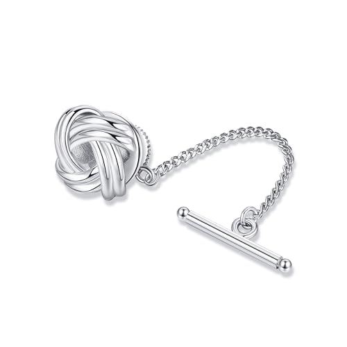 Twist Knot Tie Tack Sterling Silver Love Knot