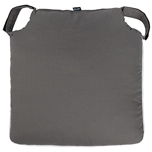 Loft 25 Cojín Grueso para Asiento de Silla | Cierres automáticos Antideslizantes | Comedor Asientos Acolchados | Diseño Premium Suave y cómodo (Gris Ceniza, 1) Cover