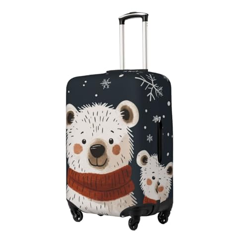 Cute Bear Print Travel Luggage Cover Elastic Baggage Protector Fits 22-24 Inch Luggage2