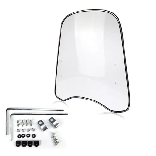 Pare-brise moto universel 18x16.7 transparent pour scooter et moto électrique