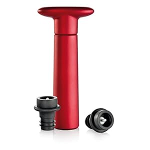 Tescoma Pompa sottovuoto wijnpomp, kunststof, rood, 22 x 13 x 4 cm