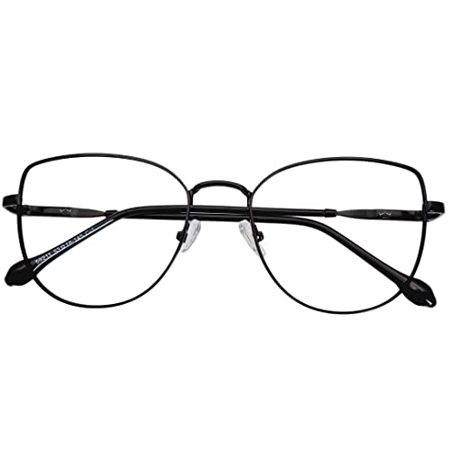 Óculos Armação Grau Gatinho Retro Feminino Original Preto