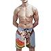Men & Boys Classic Fit Swim Trunks for Beach Gym Sport Quick Dry Drawstring Basic Board Shorts with Pockets, Underwear The Sheep Eat Watermelon Art Fashion Cargo Short
