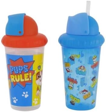 Miniatura 2 de Nickelodeon Paw Patrol FD51250 - Vasos con popote desplegable de 10 onzas, paquete de 2, sin BPA, FD51250