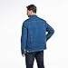 FASHIONSPARK Men’s Rugged Wear Button Down Denim Jacket Fashion, Classic Long Sleeve Jean Jacket with pockets (Deep Blue,M)